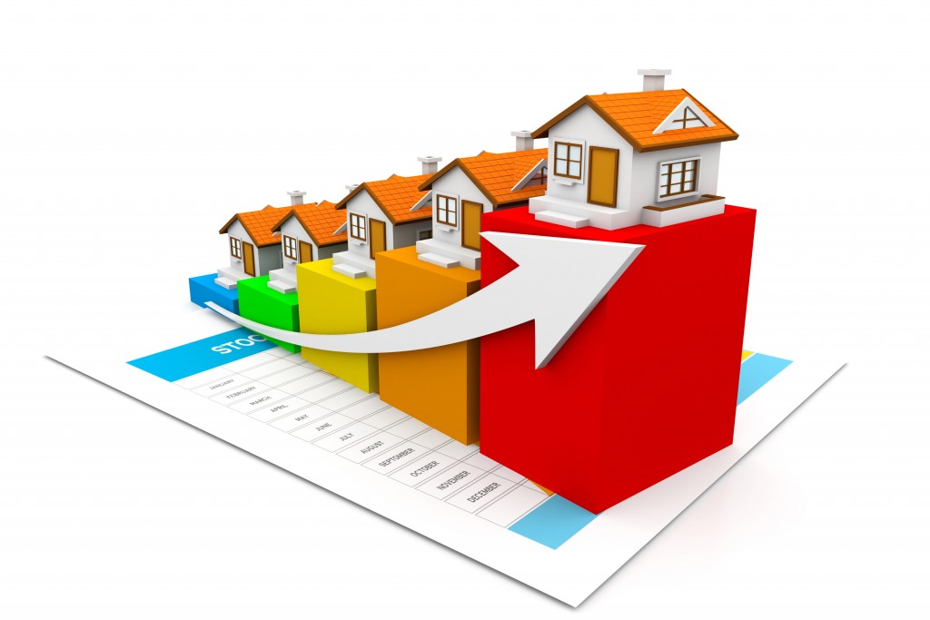 Economical Real estate chart. 3d rendering